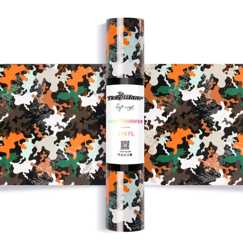 Teckwrap Camouflage HTV - Camo Orange